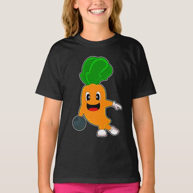 Carrot Bowling Bowling ball T Shirt (Framsida)
