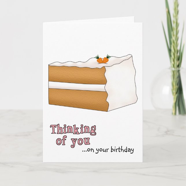 Carrot Cake Birthday Card Kort (Framsida)