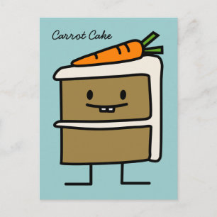 Carrot Cake-busktänder sipperrätt Vykort