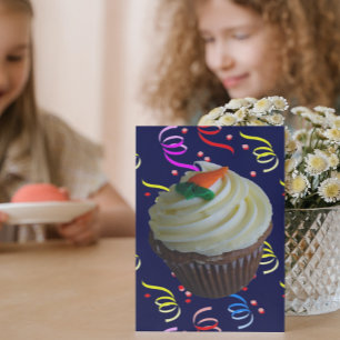 Carrot Cake Cupcoa Confetti Birthday-Personligen Kort