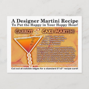 Carrot Cake Martini Recipe-vykort Vykort