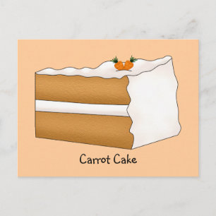 Carrot Cake Recipe Card Vykort