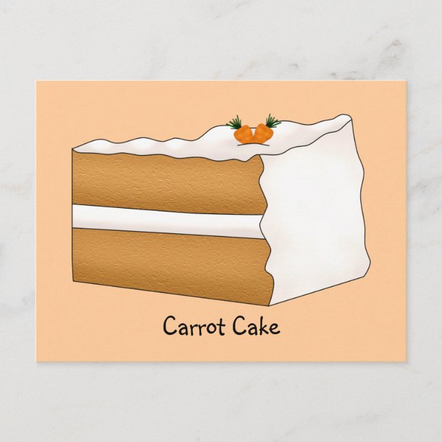 Carrot Cake Recipe Card Vykort (Framsida)