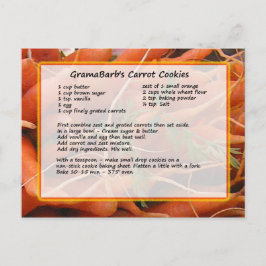Carrot Cookies Recipe-vykort Vykort
