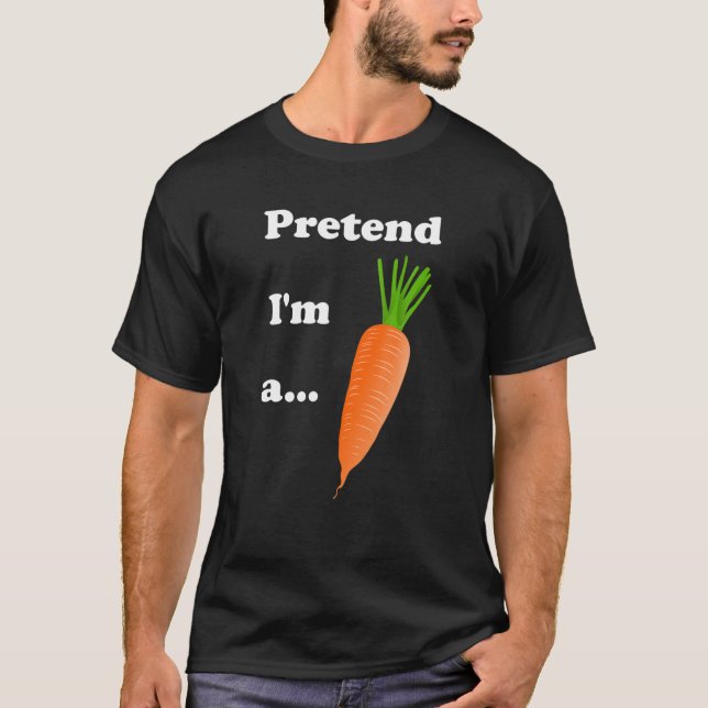 CARROT COSTUME HALLOWEEN PRETEND JAG ÄR EN CARROT  T SHIRT (Framsida)