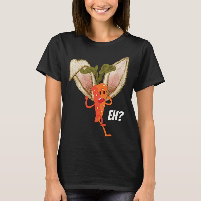 Carrot Dissonant Bunny Carrot Easter T Shirt (Framsida)