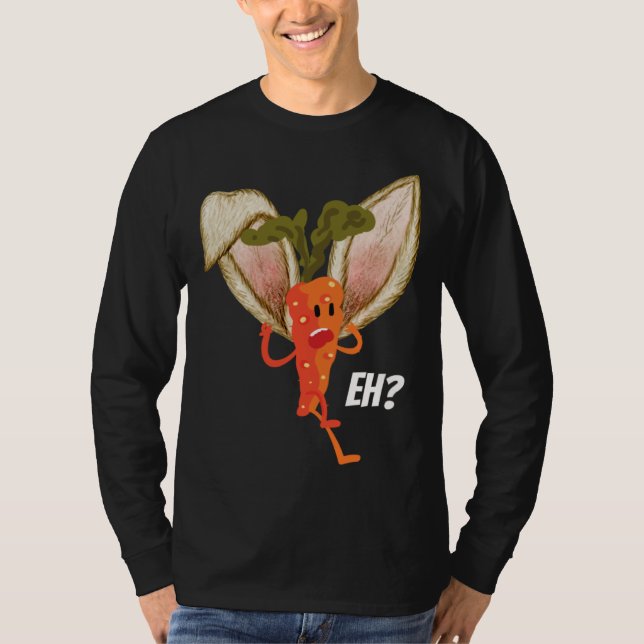 Carrot Dissonant Bunny Carrot Easter T Shirt (Framsida)