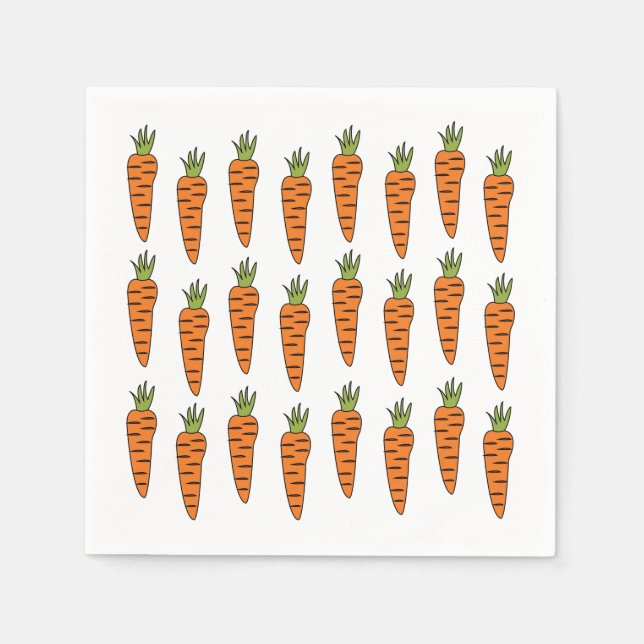 Carrot Food Veggie Party Pappersservett (Framsidan)