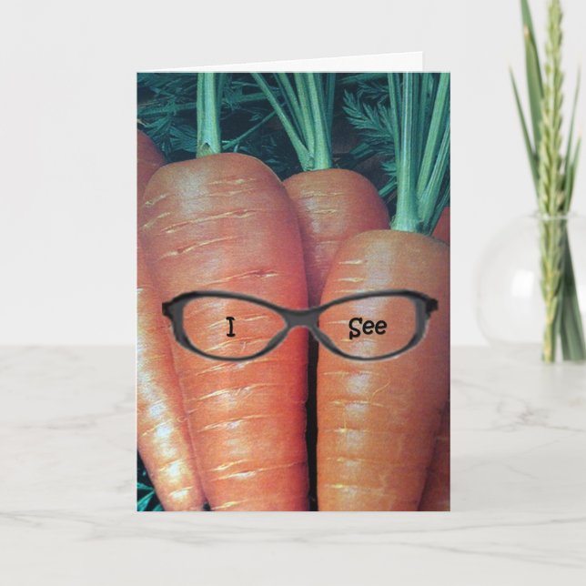 CARROT HUMOR PÅ MIN TWINS BIRTHDAY KORT (Framsida)