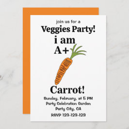 Carrot I är A+ Funny Carrot Inbjudningar