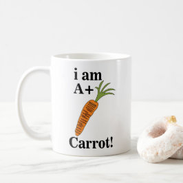Carrot I är A+ Funny Carrot Kaffemugg
