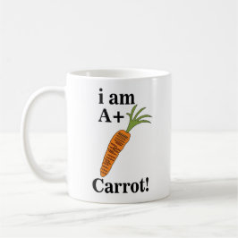 Carrot I är A+ Funny Carrot Kaffemugg