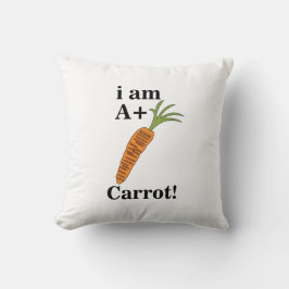 Carrot I är A+ Funny Carrot Kudde