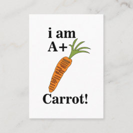 Carrot I är A+ Funny Carrot Visitkort
