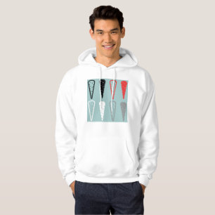 Carrot Icons Orange Black White Hoodie