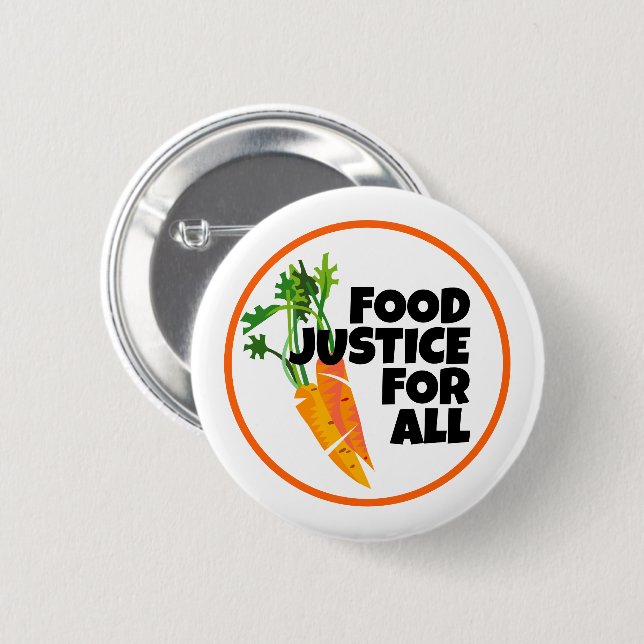 Carrot Image and Food Justice for All! Knapp (Framsida & baksida)