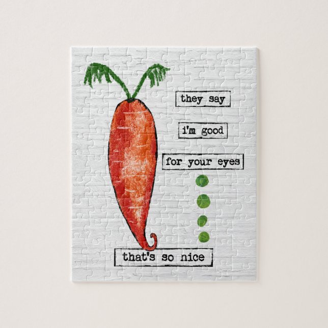Carrot Jigszle Puzzle - Lustigt Vegetable So Nice Pussel (Vertikal)
