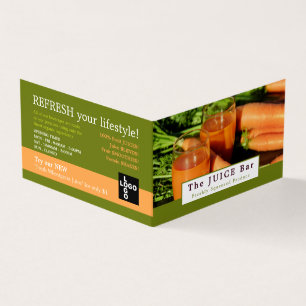 Carrot Juice, Juice Pub, Detailed Visitkort