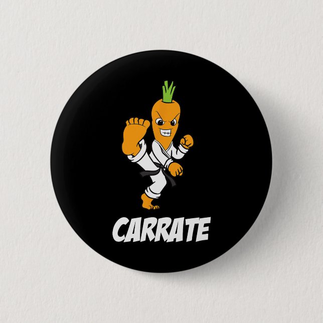 Carrot Karate Kids Black Bälte Karate Uniform Carr Knapp (Framsida)