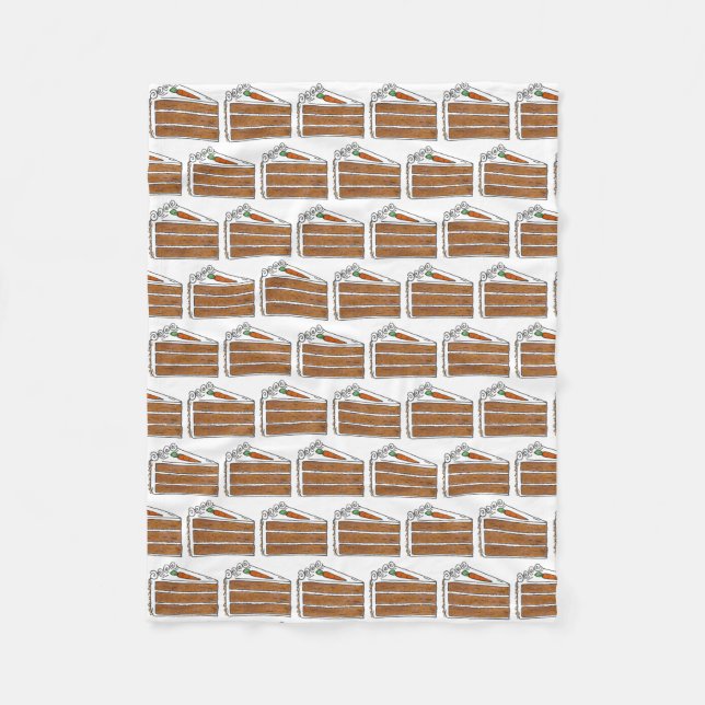 Carrot Lagrar Cake Segce Dessert Foodie Baking Fleecefilt (Framsidan)