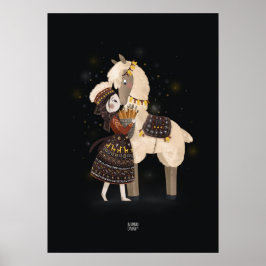 CARROT LAMA av Alexandra Dikaia Poster