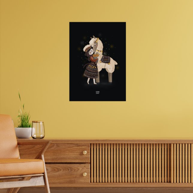 CARROT LAMA av Alexandra Dikaia Poster (Vardagsrum 2)