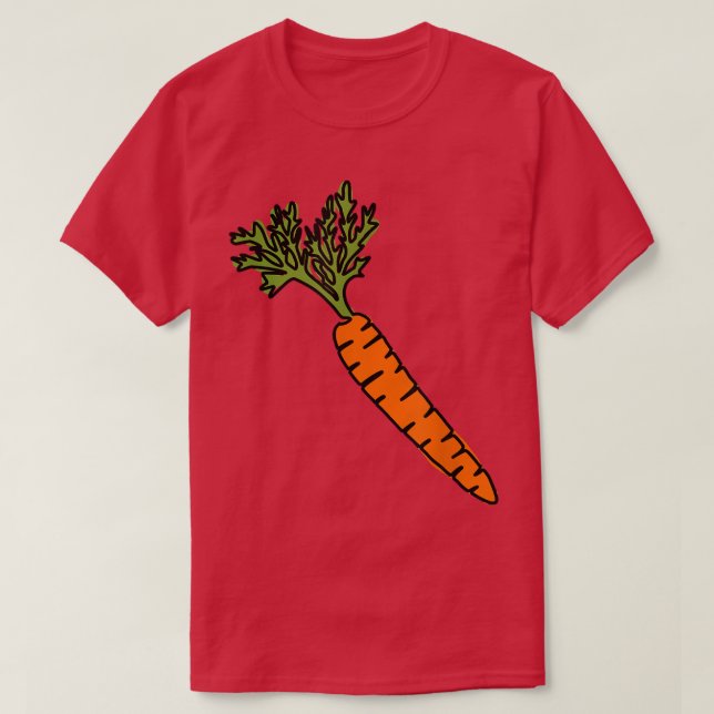 CARROT LINE ART Health Food Vegetables Yummy V T Shirt (Design framsida)