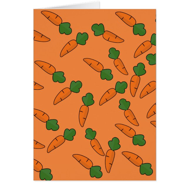 Carrot mönster hälsningskort (Framsidan)