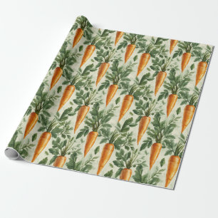 Carrot Mönster Vår Garden Decoupage Presentpapper