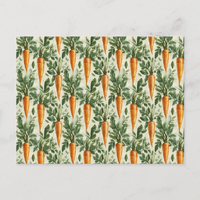 Carrot Mönster Vår Garden Vykort (Framsida)