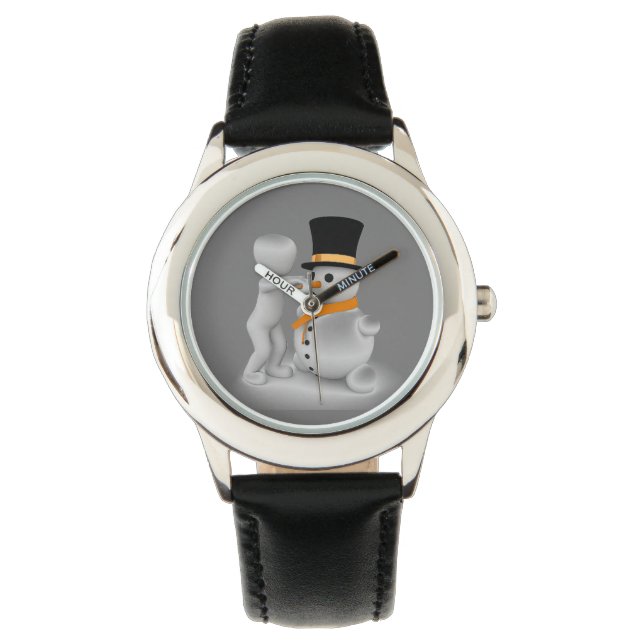 Carrot Nose Snögubbe Kid's Watch Armbandsur (Framsida)