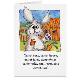 Carrot-okie Abunnydance Card Hälsningskort