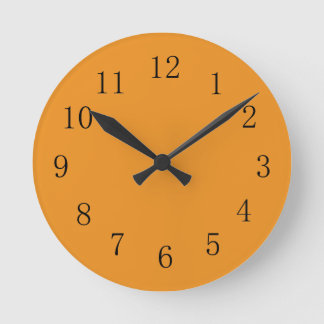 Carrot Orange Färg Kitchen Wall Clock Rund Klocka