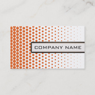 Carrot Orange Polka dots Elegant Modern White Visitkort