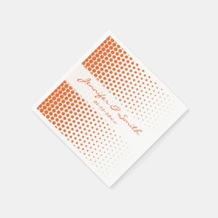 Carrot Orange Polka dots Modern White Pappersservett
