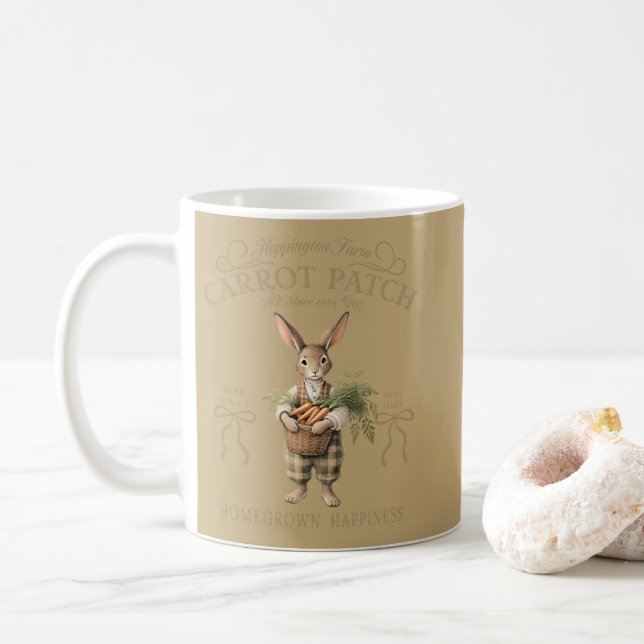Carrot Patch Bunny Farmer Kaffemugg (Med munk)