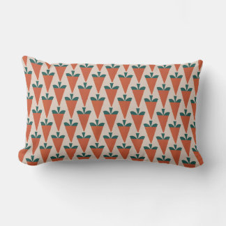 Carrot Remix - Retro Geometric Carrots Lumbarkudde