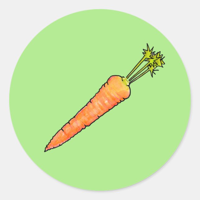 Carrot Runt Klistermärke (Framsida)