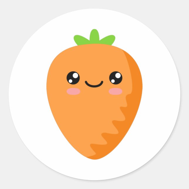 Carrot Runt Klistermärke (Framsida)