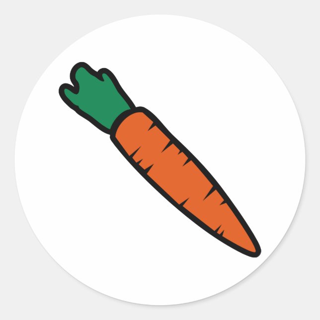 Carrot Runt Klistermärke (Framsida)
