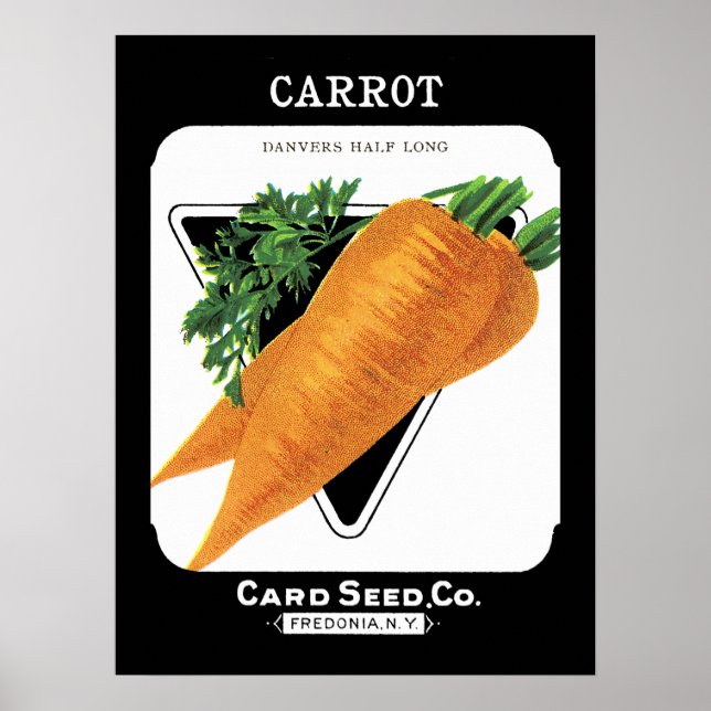 Carrot Seed Packet Label Poster (Framsidan)