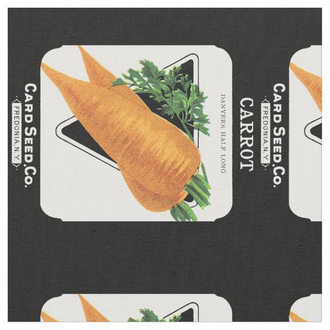 Carrot Seed Packet Label Tyg (Närbild)