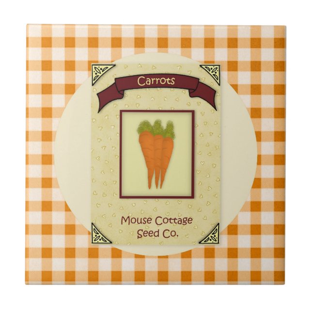 Carrot Seeds Tile Kakelplatta (Framsidan)