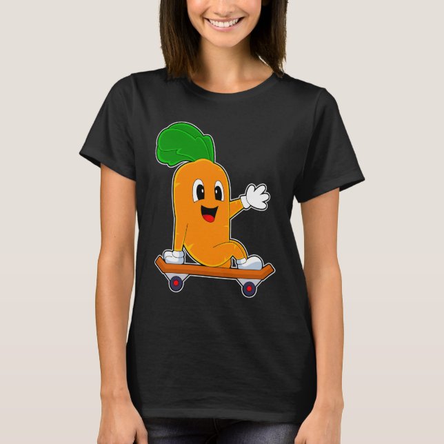 Carrot Skater Skateboard Sports T Shirt (Framsida)