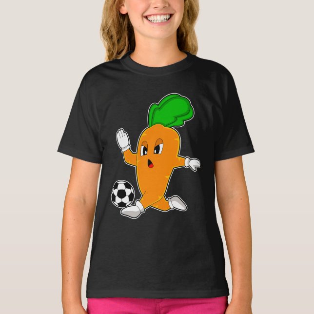 Carrot Soccer-spelare T Shirt (Framsida)