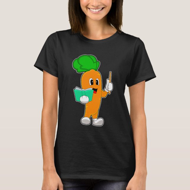 Carrot Teacher School bok T Shirt (Framsida)