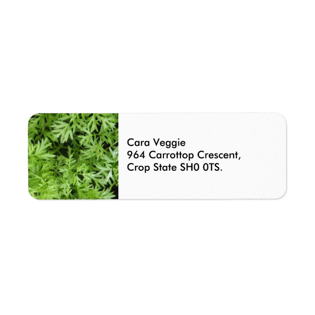 Carrot Toppar Anpassningsbar Adressetiketters Returadress Etikett (Framsidan)
