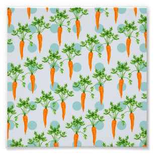 Carrot vegetabiliskt mönster fototryck