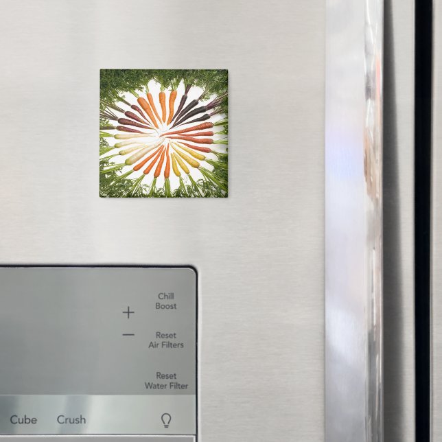 Carrot Vegetables Colorful Rainbow Mönster Garden Magnet (In Situ (Fridge))