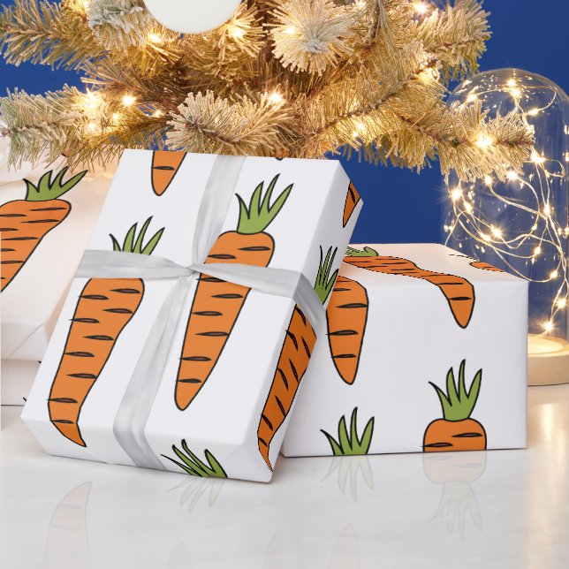 Carrot Vegetables Healthy Food Party Presentpapper (Helgdagar)